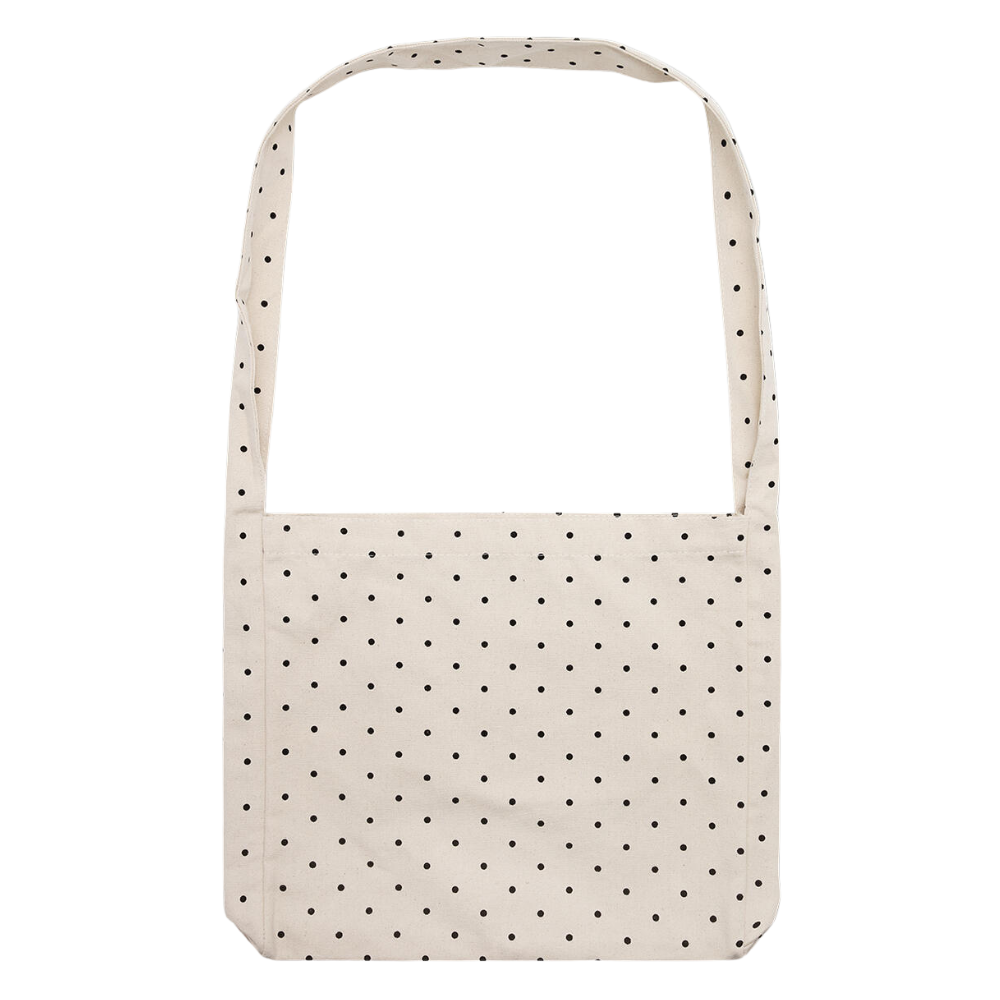 Dotted crossbody taske - Ecru/Black dots
